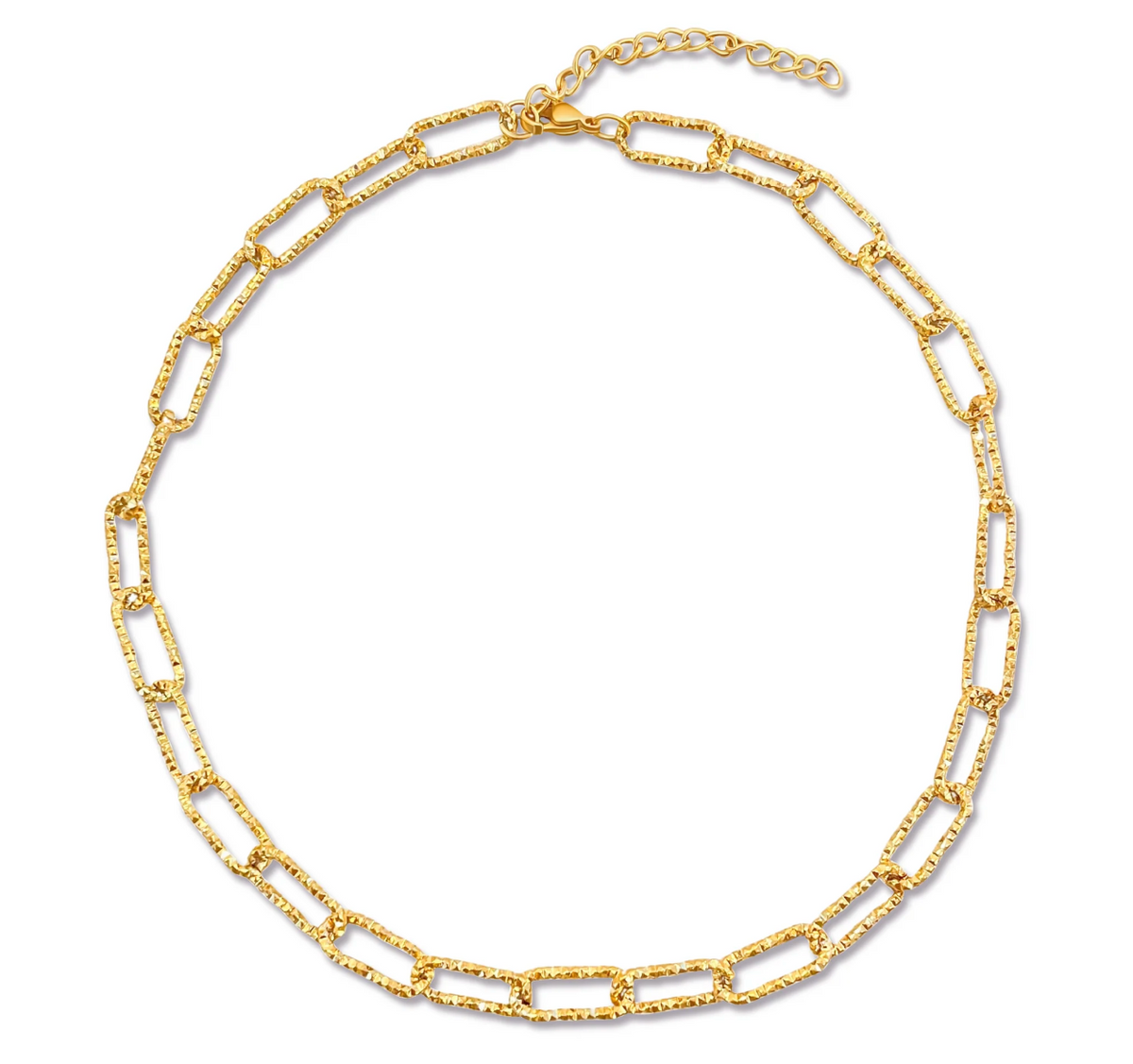 Textured Link Necklace