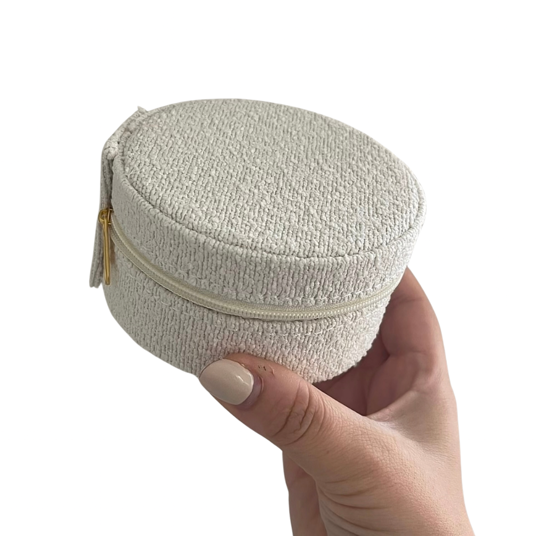 Bouclé Round Trinket Box