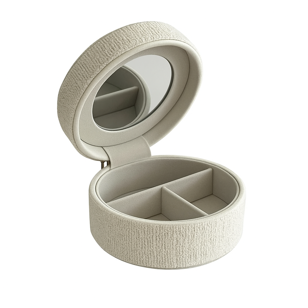 Bouclé Round Trinket Box