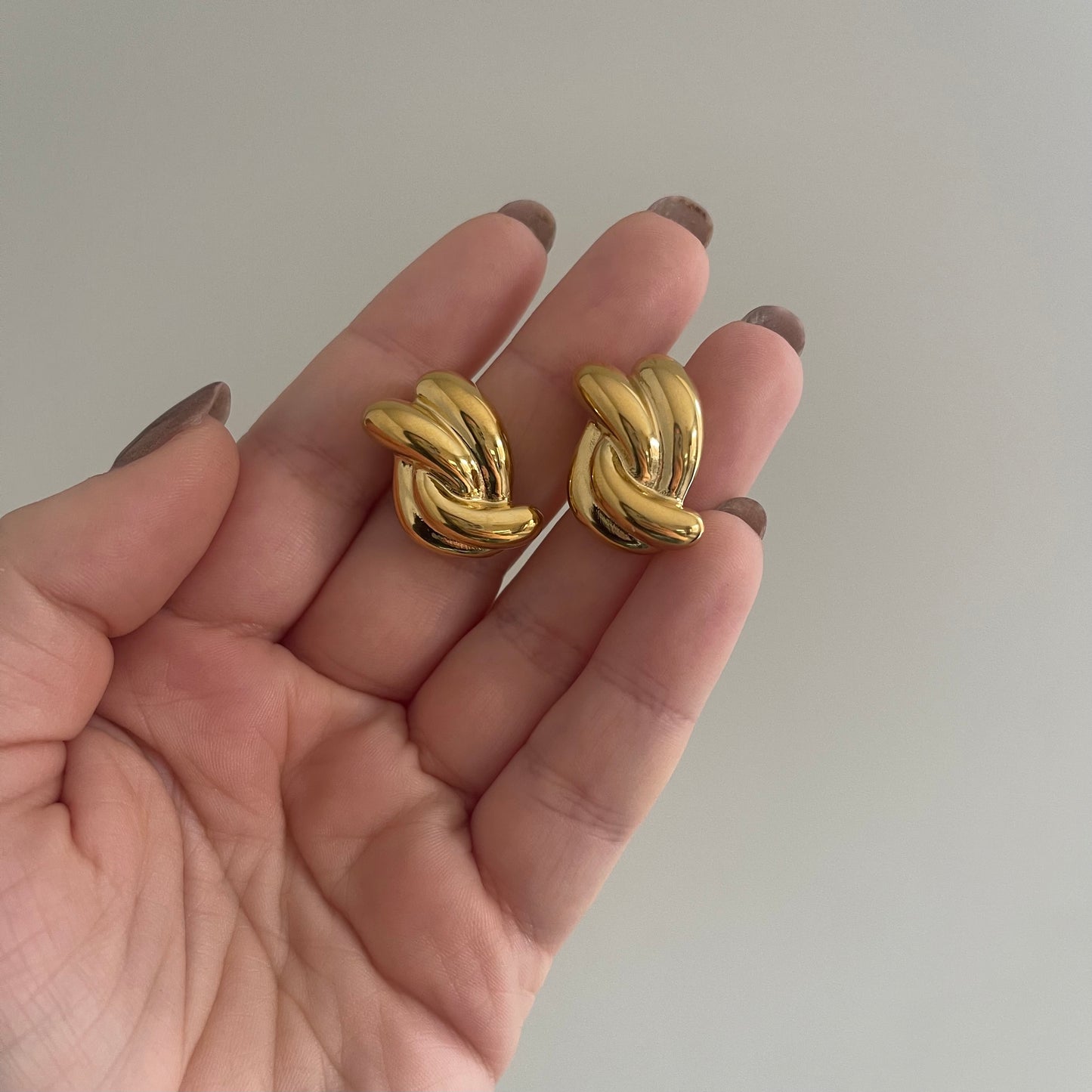 Croissant Knot Vintage Earrings