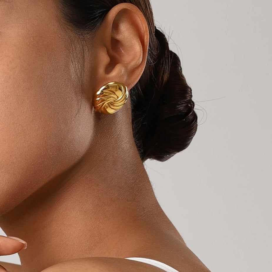 Croissant Round Vintage Earrings