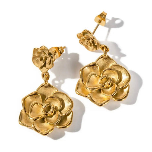 'Hermosa' Rose Earrings