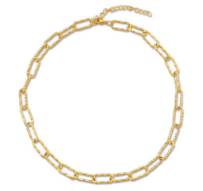 Textured Link Necklace
