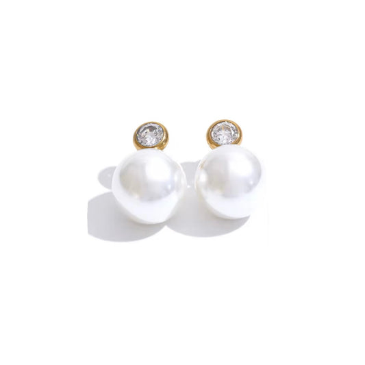 Pearl & Diamond Earrings