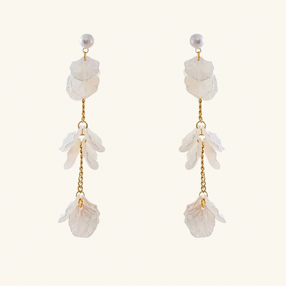 Petal & Pearl Drop Earrings