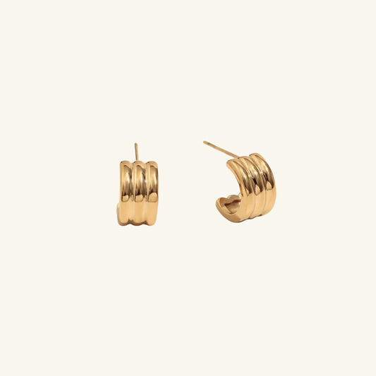 Small Ribbed Hoops