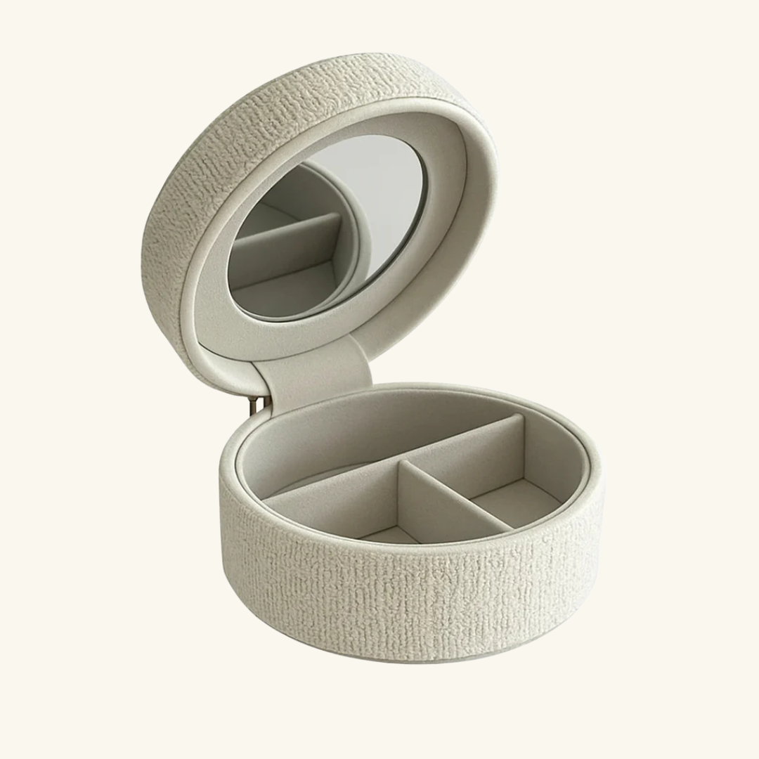 Bouclé Round Trinket Box