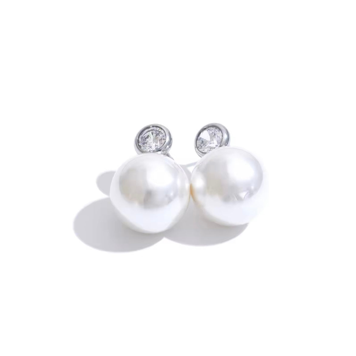 Pearl & Diamond Earrings