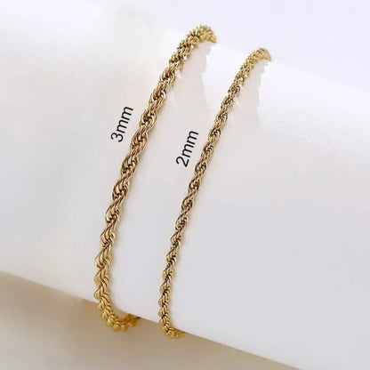 2mm Rope Chain Bracelet