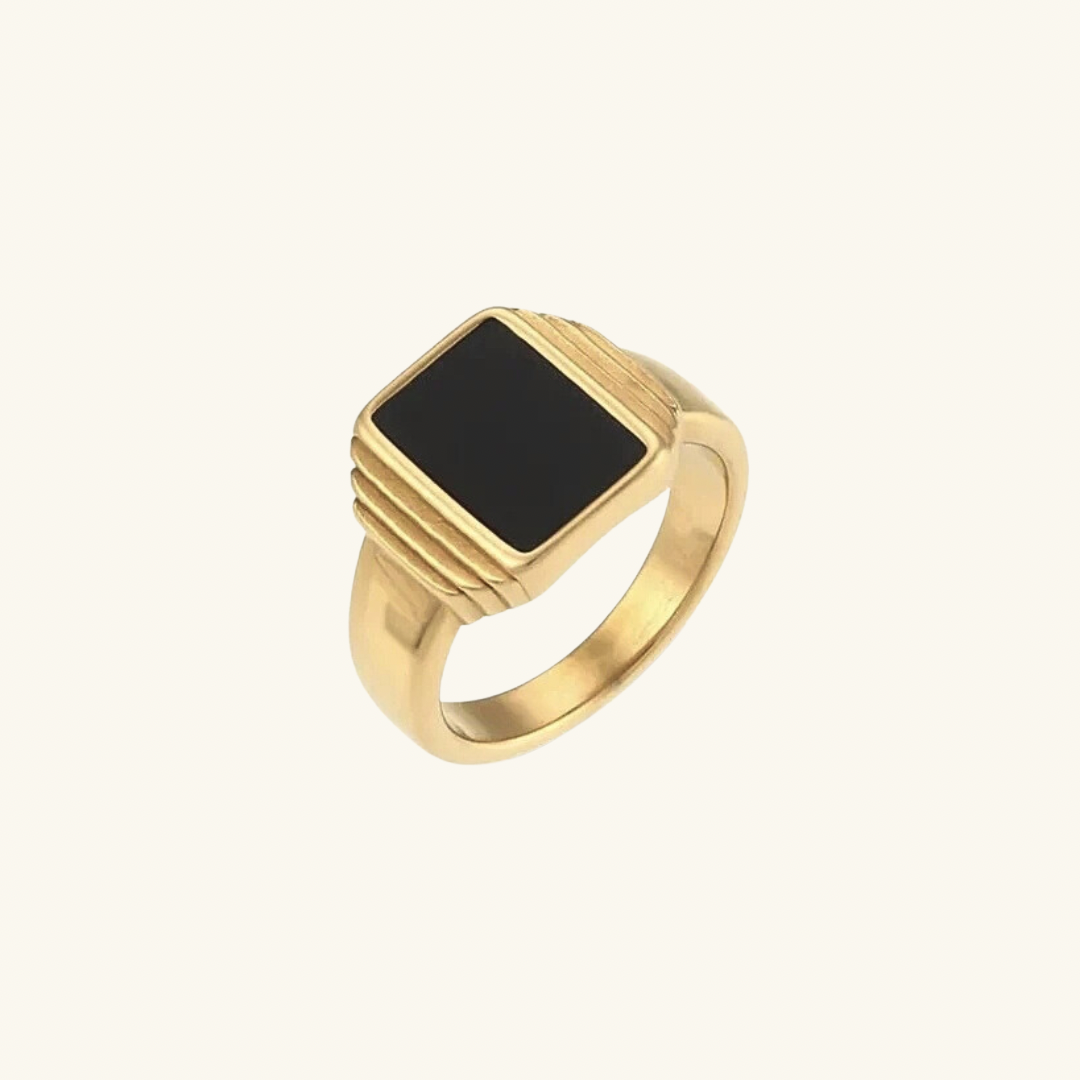 Black Onyx Gemstone Ring