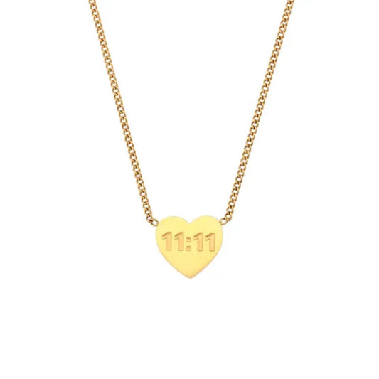 11:11 Heart Necklace