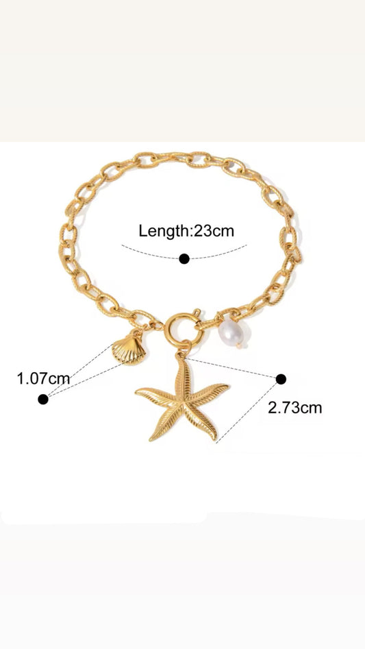 SAMPLE SALE - Starfish Charm Bracelet