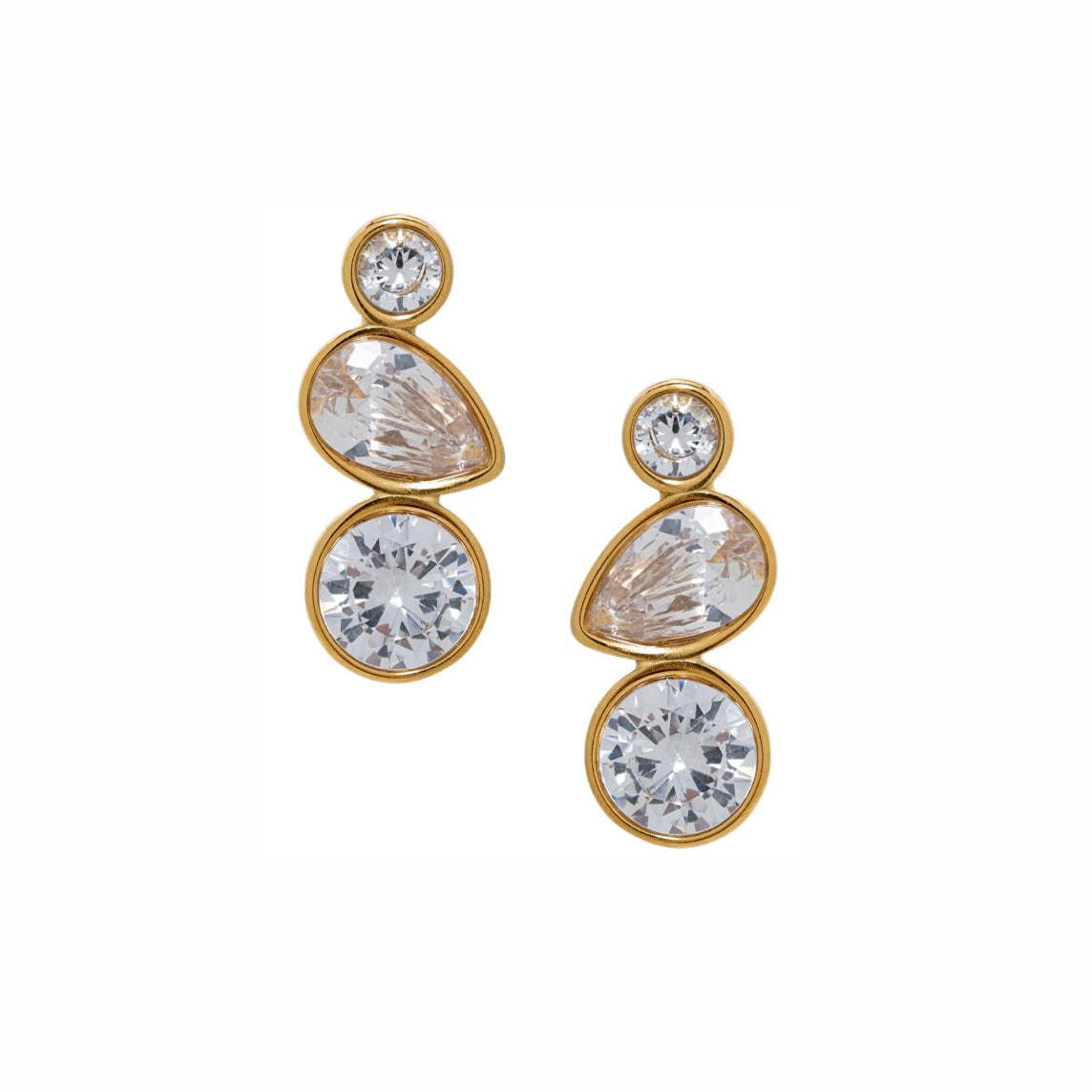 Diamond Toi Et Moi Drop Earrings