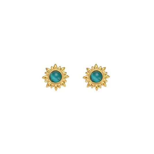 Turquoise Sunshine Stud Earrings