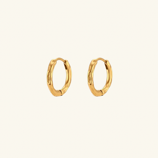 Hammered Huggie Earrings