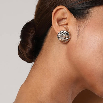 Croissant Round Vintage Earrings