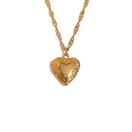 Small Heart Locket Necklace