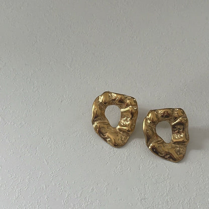 Chunky Molten Statement Earrings